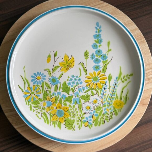 Vintage Mikasa Everfresh "Pageantry" 12-Inch Floral Serving Plate Oven & Microwa - Picture 2 of 7